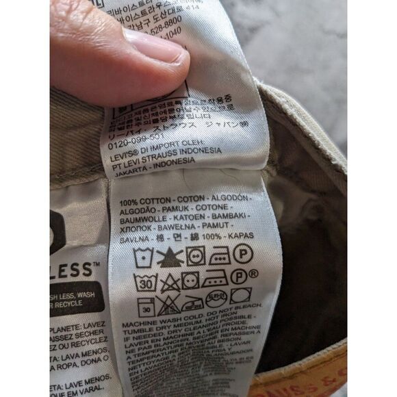 Levi's 559 Relax Straight Fit Men's Jeans Size 34x32 Beige - Picture 8 of 12